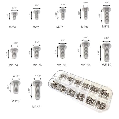 Easycargo 240pcs 12 Sizes Laptop Screws Kit, Notebook Computer Replacement Screws Assortment Kit,M2 M2.5 M3, for Lenovo Toshiba Gateway Samsung HP IBM Dell Sony Acer Asus SSD Hard Disk SATA SSD M.2