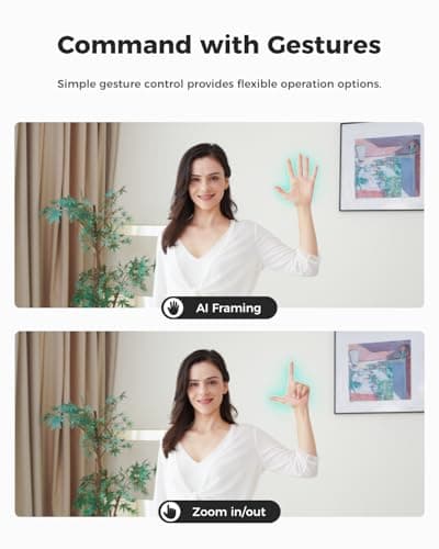 OBSBOT Meet SE 1080P 100FPS Webcam for PC, AI Framing Streaming Camera with 1/2.8" Sensor, Beauty Mode, Gesture Control, DOL HDR, Web Camera for Desktop Computer, Laptop,Meeting, etc. (Space Grey)
