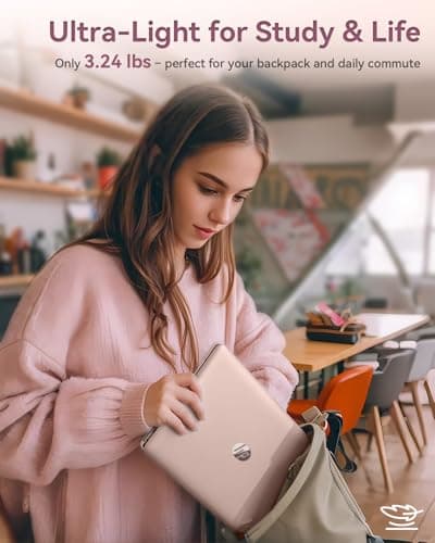 HP 14-inch Student Business Laptop – Intel N150 | Lightweight, AI Copilot Key for Study & Daily Use | 16GB RAM | 128GB UFS + 256GB MSD | w/Accessory Win 11 Pro + MS Office Lifetime | Pale Rose Gold