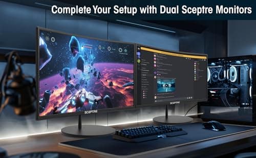 2X Pack - Curved 24 Inch Monitor FHD 100Hz Computer Monitor, HDMI X2 VGA 99% sRGB Build-in Speakers, VESA Mount, Tilt, Professional and Gaming Monitor – Machine Black, 2X Pack, 2PACK--C248WRN