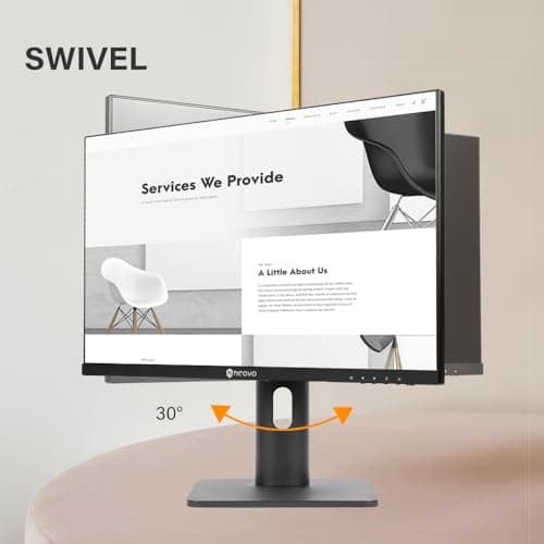 AG Neovo MH2703 27 inch Monitor Adjustable Height, Rotate, Swivel,100Hz, TUV Eyesafe, FHD 1080p, VGA, HDMI, and DisplayPort