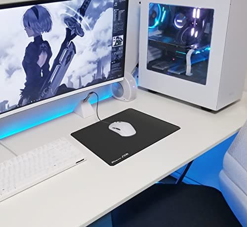 Hard Mouse Pad,Unique 3 Layers Mouse Pad with Plastic Surface,Compatible with High DPI Mice Quick Gestures Enhance Precision for Gaming and Office-Large (11.6"x9.5") Black (Black - 1 pc)