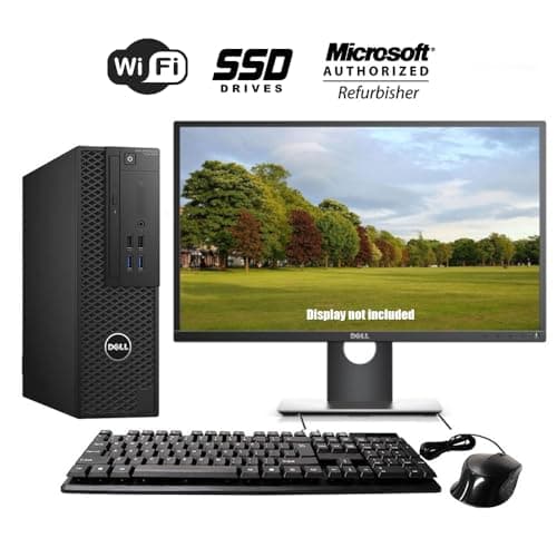 Dell Precision Tower 3420 - SFF Intel Core i5-6600 3.2GHz, 16GB RAM, 512GB Solid State Drive, WiFi, BT, 4K Support, Keyboard & Mouse, Windows 10 Pro 64bit, (Renewed)