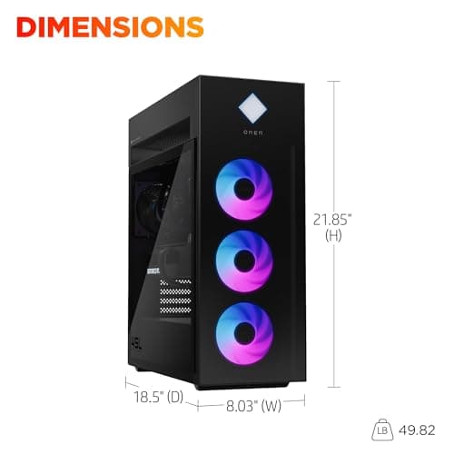 HP OMEN 45L Gaming Desktop, Intel Core Ultra 9 285K, 64 GB RAM, 2 TB SSD, NVIDIA GeForce RTX 5090, Windows 11 Pro, Microsoft Copilot, Tempered Glass, GT22-3090 (2025)
