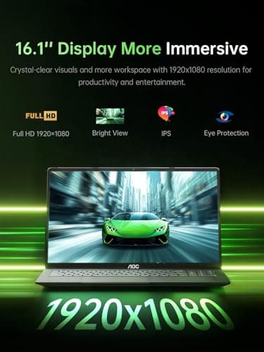 2025 Laptop with AMD Ryzen 7 5700U Processor(8C/16T, Up to 4.3GHz), 16.1“ FHD Display Laptop Computer with Backlit Keyboard, 16GB RAM 512GB NVMe SSD, WiFi 6, HDMI, USB3.2, Type-C, 53Wh Battery