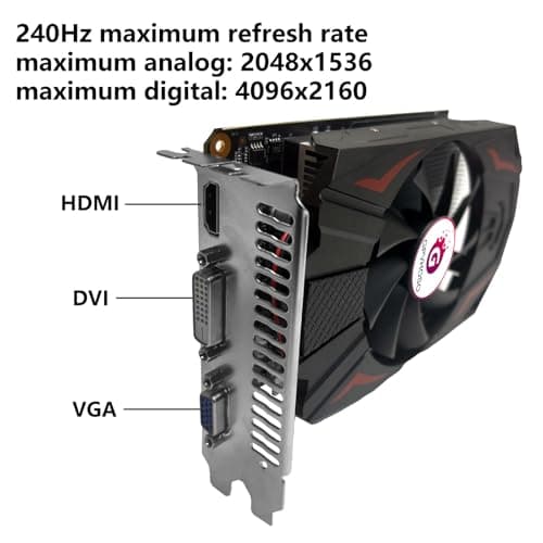 GTX 750Ti 4GB GDDR5 Graphics Card, 640SP 128bit Direct X12 Computer Video Cards, PCI Express 3.0x16 Interface, VGA, HDMI, DVI-D, Low Power GPU for Working Gaming