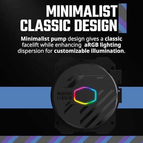 Cooler Master MasterLiquid 360L Core 360mm Close-Loop AIO Liquid Cooler, ARGB Sync, Gen S Coldplate Pump, 120mm PWM, CryoFuze 14W/mK, AMD Ryzen AM5/AM4, Intel LGA1700/1200 (MLW-D36M-A18PZ-R1) , Black