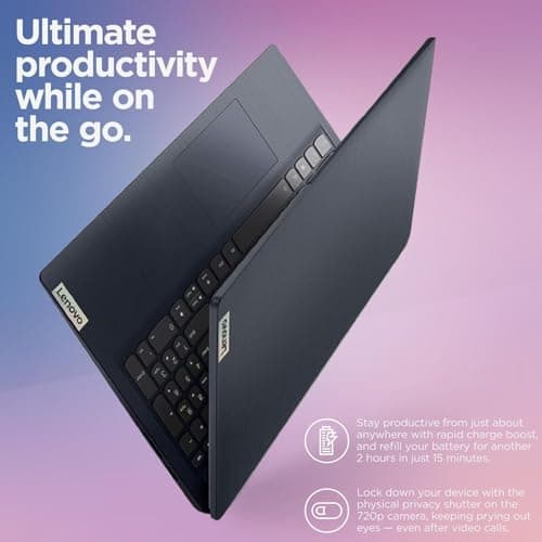 Lenovo 15.6" IdeaPad Laptop | 20GB RAM | Dual Storage: 1TB SSD + 128GB eMMC | 1-Year Microsoft Office 365 | Wi-Fi 6 | USB-C | Intel Dual-Core CPU | HD Display | Windows 11 | w/WOWPC Recovery USB