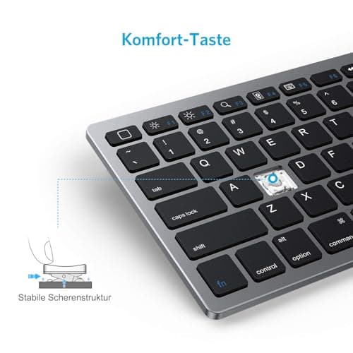 OMOTON Bluetooth Keyboard for iPad 10th Generation 9th, 8th, 7th, iPad Pro 13/12.9/11 inch, iPad Air/Mini, Wireless Keyboard for Bluetooth Enabled Devices