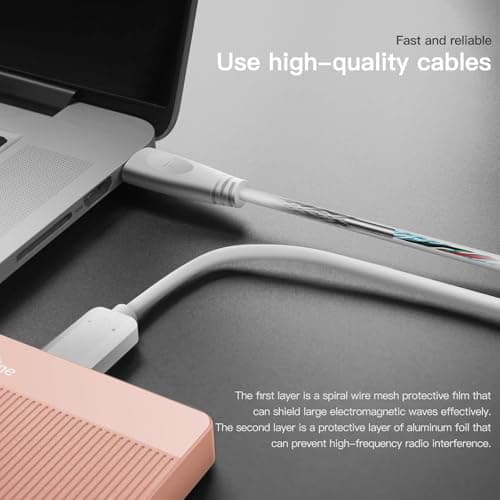 UnionSine 500GB Ultra Slim Portable External Hard Drive USB3.0 HDD Storage Compatible for PC, Desktop, Laptop,Mac, Xbox One, Xbox 360, PS4(Pink) HD-2510