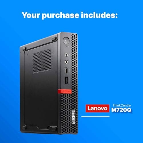 Lenovo M720Q ThinkCentre Mini PC | Windows 11 Pro | Intel i5-8400T | 8GB RAM + 250GB NVME | 5G WiFi + BT | Home or Office Micro Desktop Computer (Renewed)