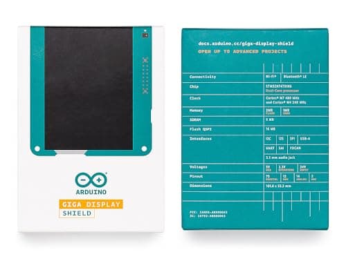 GIGA Display Shield [ASX00039] - 3.97” Touch Screen Solution for Arduino GIGA R1 WiFi with IMU, Digital Microphone, and Arducam Connector for Enhanced Project Functionality