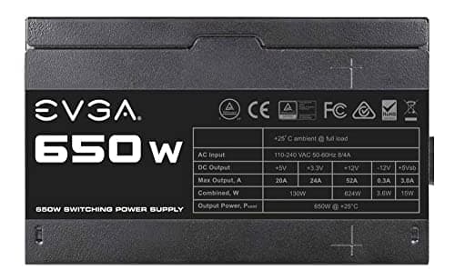 EVGA 100-N1-0650-L1, 650 N1, 650W, 2 Year Warranty, Power Supply