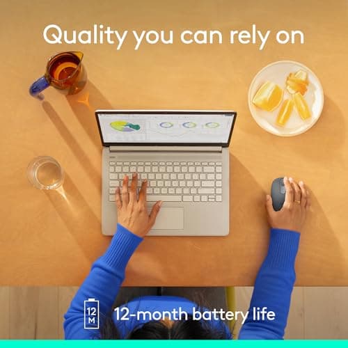 Logitech M196 Bluetooth Wireless Mouse, Compact and Portable Mouse for Laptops, Tablets and More, 12-Month Battery, Smooth Tracking, Compatible with PC and Mac, Windows and macOS - Graphite