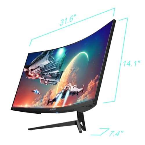 34-Inch Curved Ultrawide WQHD Gaming Monitor 3440 x 1440 R1500 up to 180Hz DisplayPort x2 99% sRGB 1ms, Machine Black 2025 (C345B Series)