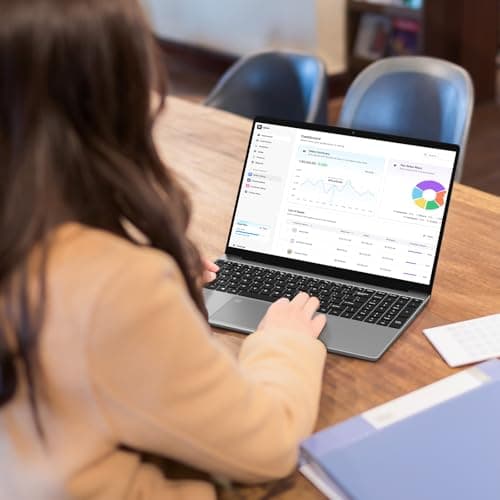 15.6'' Laptop Computer,1080P FHD Display,8GB RAM,512GB SSD, Intel N5095 CPU Business Laptop,Numeric Keypad,Backlit Keyboard,Fingerprint Unlock,SD Card Reader,Webcam, 5GWiFi, HDMI,Silver