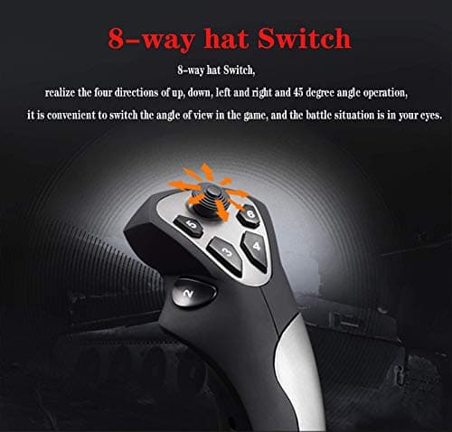 PXN Flight simulator controls 2113 pc flight joystick controls with Vibration Function and Throttle Controls Wired Flight Stick for PC Windows XP/VISTA/7/8/10/Computer/Laptop(PC only)