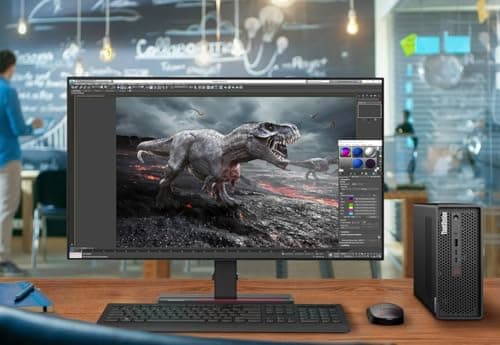 Lenovo ThinkStation P3 SFF Workstation Desktop (Intel 20-Core i7-14700, 128GB RAM, 4TB SSD, NVIDIA T400 4GB) for Engineers, Analysts, Creative Professionals, Wi-Fi, Thunderbolt 4, Ethernet, Win 11 Pro