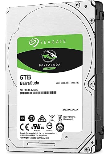 Seagate BarraCuda 5TB Internal Hard Drive HDD – 2.5 Inch SATA 6Gb/s 5400 RPM 128MB Cache for Computer Desktop PC (ST5000LM000)