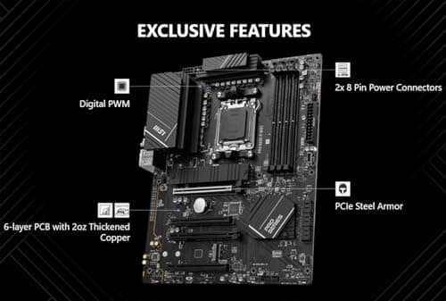 INLAND AMD Ryzen 5 9600X 6-Core 12-Thread AM5 5.4 GHz Unlocked Desktop Processor with PRO B650-P WiFi ProSeries Motherboard (ATX, DDR5, PCIe 4.0)