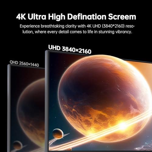 27 Inch 4K UHD(3840 * 2160) Computer Monitor - IPS Monitor, 60hz, HDR400, Anti-Blue Light Screen, DCI-P3 95% 125% sRGB, Support FreeSync and GSync, PC Monitor for Design, Work,Casual Gaming