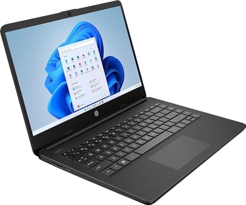 HP 14" Laptop for Student and Business Stream Ultral Light, Intel Quad-Core Processor, 16GB RAM, 128GB Storage(64GB eMMC+64GB Ghost Manta SD Card), 1-Year Office 365, Webcam, Long Battery Life, Win11