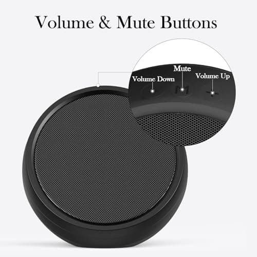 USB Computer Speaker for Laptop, External Speakers for Desktop Computer with Crystal Clear Sound, Rich Bass and Volume Buttons, Plug-N-Play (Black)