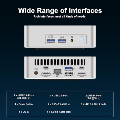 GEEKOM Mini PC XT12 Pro, 12th Gen Intel i9-12900HK NUC12 Mini Computers(14C/20T,Up to 5GHz), 32GB DDR4 RAM & 1TB PCIe Gen 4 SSD Mini PC Windows 11 Pro, 8K/Quad Display/USB4.0/WiFi 6E/BT5.2/2.5G LAN