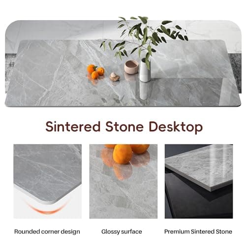 55'' x 28'' Sintered Stone Table top, DIY Replacement & Cover Marble Desktop, Table Top for Kitchen Table, Outdoor Indoor Dining Table