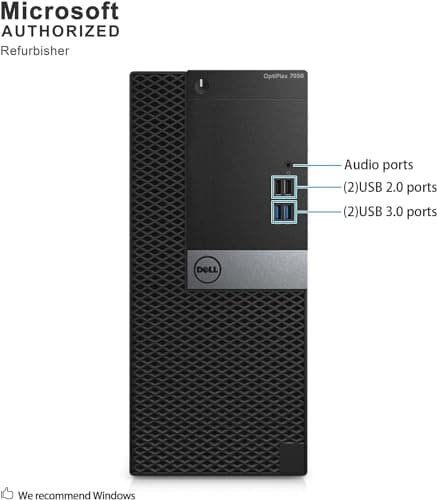 Dell Optiplex 7050 MT Tower Desktop Computer PC i7 w/ RX550 Graphics Card for Gaming and Business, 7050 Tower Computer Core i7-6700, 32GB RAM, 512GB SSD, RGB Keyboard, 4K Support, Win10 pro(Renewed)