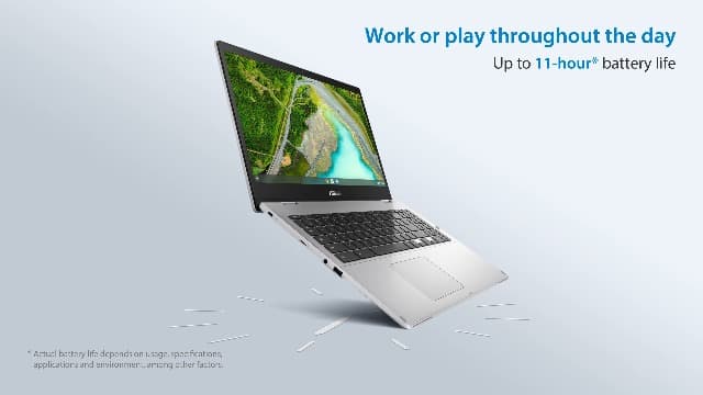 ASUS Chromebook Flip CX1 Convertible Laptop, 14" FHD NanoEdge 360-degree Touchscreen, Intel Celeron N4500 Processor, 128GB eMMC Storage, 8GB RAM, ChromeOS, Transparent Silver, CX1400FKA-AS88FT