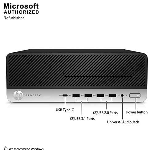 HP Business Desktop ProDesk 600 G3 SFF Computer - Intel Core i5-6500 3.2GHz / 16GB RAM / 512GB SSD/Windows 10 Professional (Renewed)