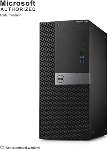 Dell Optiplex 7050 MT Tower Desktop Computer PC i7 w/ RX550 Graphics Card for Gaming and Business, 7050 Tower Computer Core i7-6700, 32GB RAM, 512GB SSD, RGB Keyboard, 4K Support, Win10 pro(Renewed)