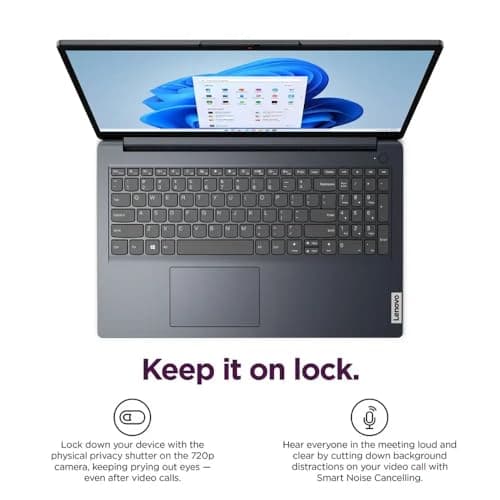 Lenovo Ideapad 1 15.6" HD Laptop, Intel Celeron N4500, 4GB DDR4, 128GB eMMC, W11HS, One-Year Microsoft Office 365, Abyss Blue, 82LX00D3US