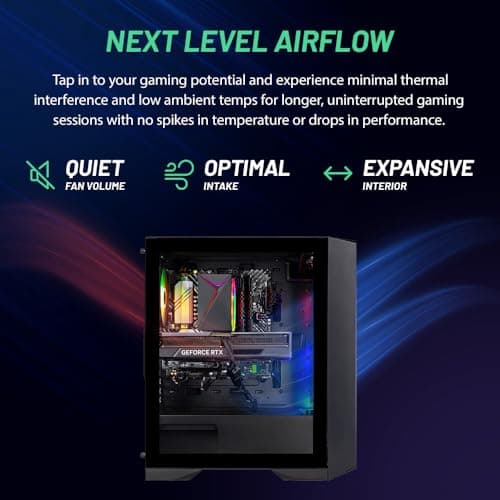 Skytech Nebula Gaming PC Desktop, Ryzen 5 5500 3.6 GHz (4.2GHz Turbo Boost), NVIDIA RTX 4060 8GB GDDR6X, 1TB SSD, 16GB DDR4 RAM 3200, 650W Gold PSU, Wi-Fi, Win 11 Home
