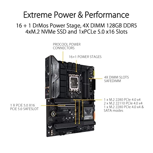 INLAND by Micro Center CPU Motherboard Intel Core i9-12900K 12th Gen 16-Cores LGA 1700 Desktop Processor with ASUS TUF Gaming Z790-Plus WiFi DDR5 Gaming Motherboard