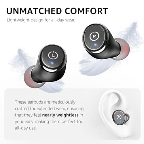 TOZO T10 Wireless Earbuds Bluetooth 5.3 Headphones, App Customize EQ, Ergonomic Design, 55H Playtime, Wireless Charging Case, IPX8 Waterproof Sound in-Ear Headset, 2025 New Version