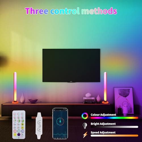 RGB LED Light Bar for Gaming Setup: Smart Music Sync TV Backlight with 16 Million Colors & 200+ Modes - USB Powered Ambient Lighting