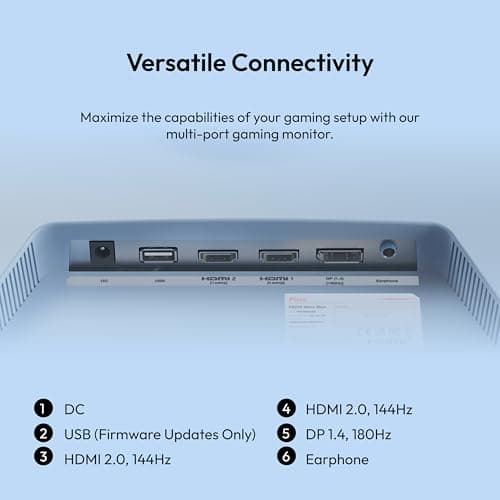 Pixio PX278 Wave Blue 27 inch 180Hz Refresh Rate FHD 1440p Resolution Fast IPS Panel 1ms GTG Response Time Blue Gaming Monitor with FreeSync