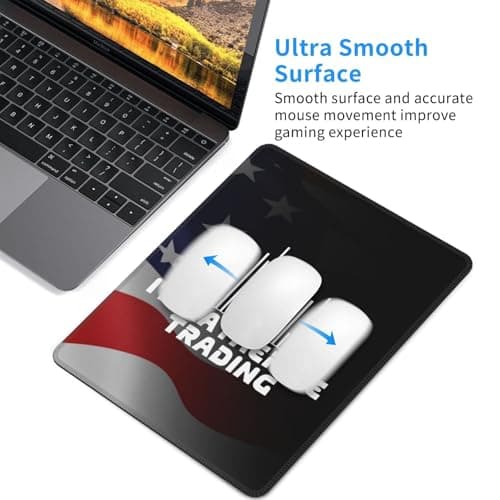 I'd Rather Be Trading Traders Forex Stocks Day Mouse Pad Durable Green and Environmentally Friendly Locked Edge for Men Women