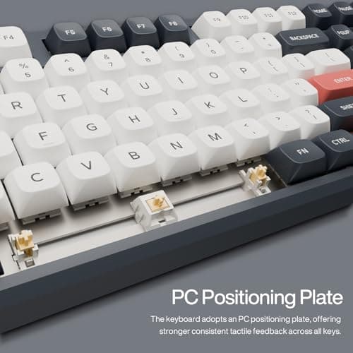 GK GAMAKAY TK101 98% Mechanical Keyboard with Number Pad, Hot Swappable, Pre-lubed Linear Switches, Tri-Mode Bluetooth/2.4GHz/USB-C 101 Keys RGB Backlit Gaming Keyboard (Cyan&Gray, Saturn Swicth)