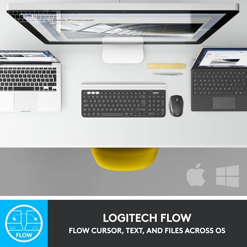 Logitech MX Anywhere 2S Bluetooth Edition Wireless Mouse - Use On Any Surface, Hyper-Fast Scrolling, Rechargeable, Control Up to 3 Apple Mac and Windows Computers and Laptops