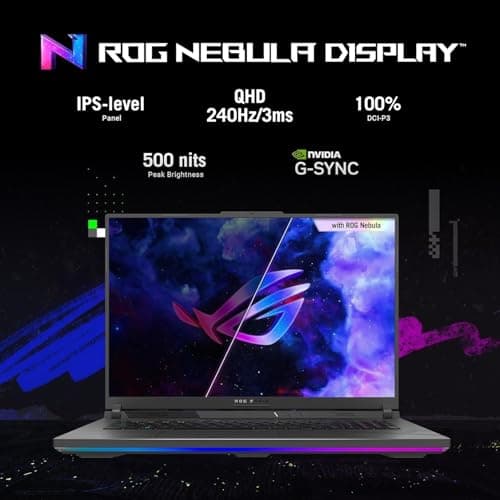 ASUS ROG Strix G18 Gaming Laptop, with Office 2024 Lifetime License, i9-14900HX(24-core), GeForce RTX 4060, 18" 240Hz WQXGA Display, 64GB DDR5, 4TB SSD, RGB Backlit KB, Windows 11 Pro,w/Accessories