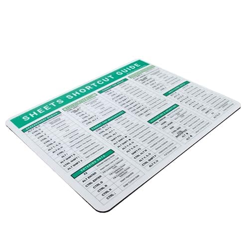 Excel Dictionary GoogleSheets PC 84 Keyboard Shortcut Hotkeys Reference Guide Spreadsheets Mousepad 7" x 9" (PC)