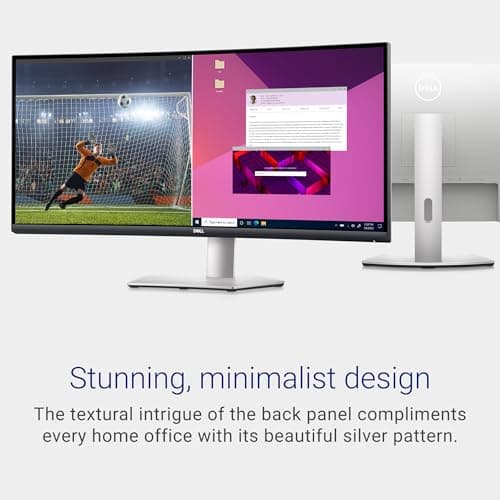 Dell S3423DWC Curved USB-C Monitor - 34-Inch WQHD (3440x1440) 100Hz 4Ms 21:9 Display, USB-C Connectivity, 2 x 5w Audio Output, 16.7 Million Colors, Height/Tilt Adjustable - Silver