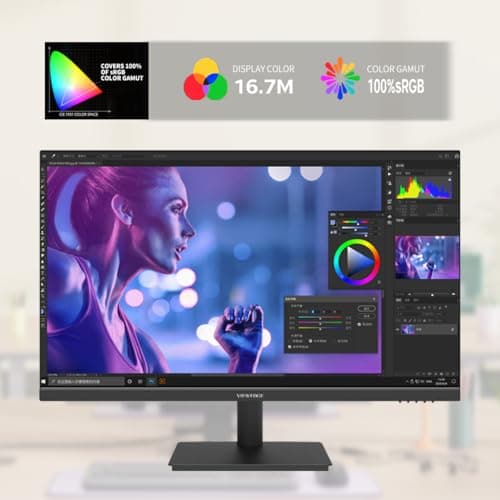 27 inch Monitor 2560 x 1440p 75hz IPS Computer Monitor QHD with HDMI, DP and Wall Mountable | Eye Protection 2K Monitor for Working and Gaming