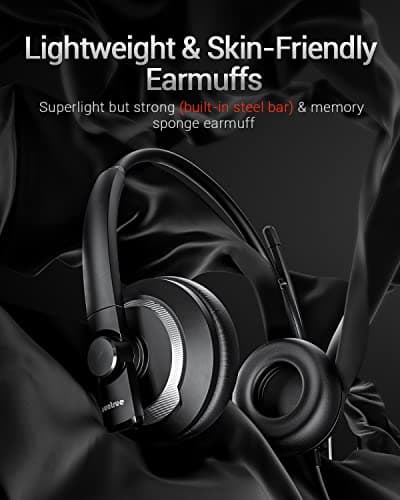 EH05-U Wired USB Headset with Noise Cancelling Microphone for PC Laptop - Headphones with In-Line Control, Lightweight, Enhanced Sound & MIC Mute