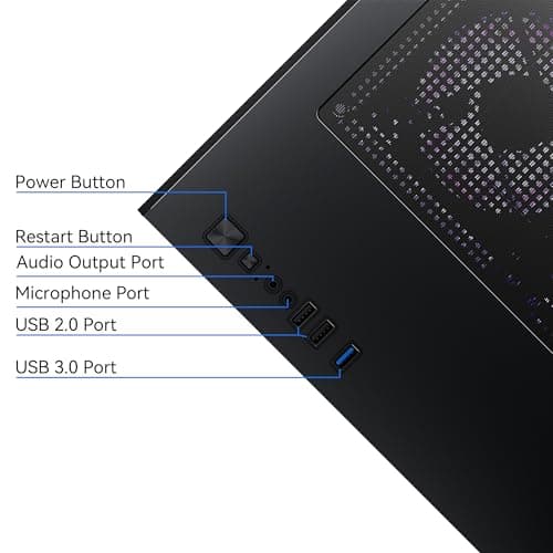 Gaming PC Desktop Computer, Ryzen 7 5700X,RTX 4060,32GB DDR4 RAM and 1TB M.2 NVMe SSD, 240 Liquid Cooler, ARGB Fans,Game Design Office (R7 5700X / RTX 4060 / 32GB DDR4 / 1TB SSD)