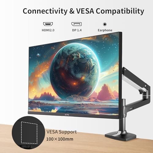27 Inch QHD Computer Monitor, 2K 100Hz IPS Gaming Monitor, 1440P Frameless Eye Care PC Office Monitor with HDMI/DP, FreeSync & G-Sync, HDR10, VESA, Tilt Adjustable