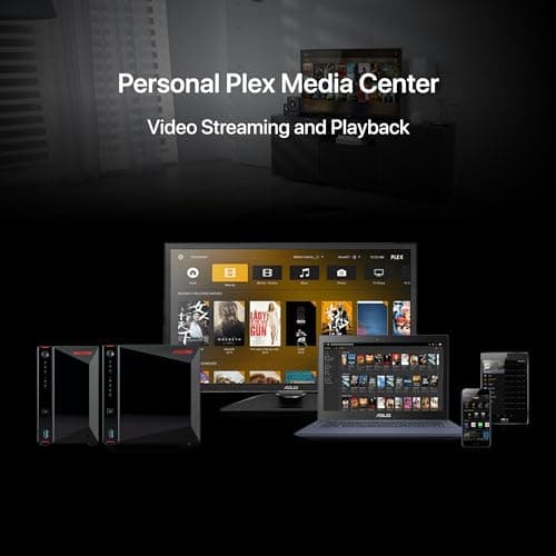 Asustor AS5402T, 2 Bay NAS, Intel Quad-Core 2.0GHz CPU, 4x M.2 NVMe SSD Slots, 2x2.5GbE Ports, 4GB DDR4 RAM, For Gaming and Live Stream, Network Attached Storage(Diskless)